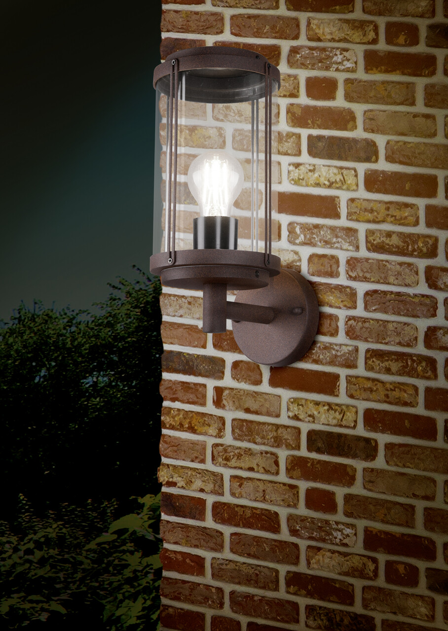 Lampa de gradina Tanaro, TRIO, 14.5x32.5 cm, 40W, 1x E27, aluminiu, ruginiu - imagine 4